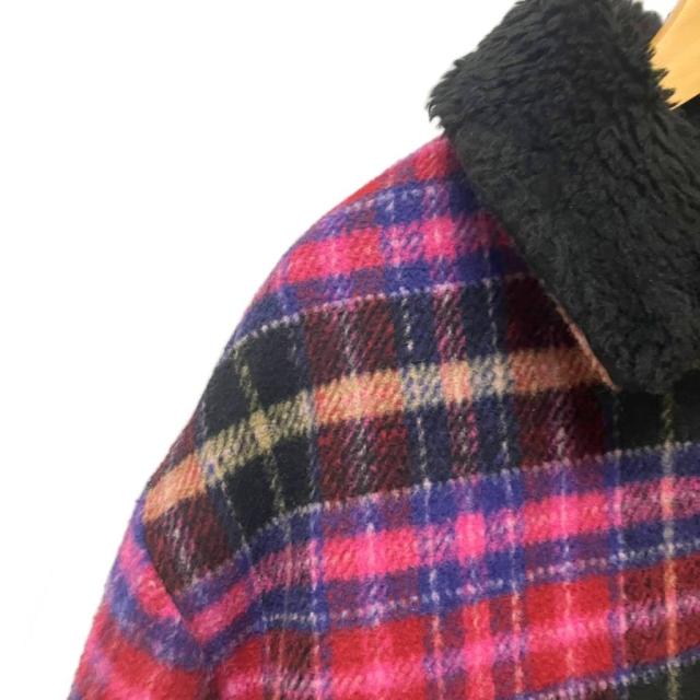 【中古】シュプリーム SUPREME Plaid Car Coat カーコート チェック 裏ボア ジャケット S ピンク メンズ_5