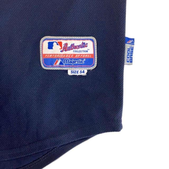 【中古】マジェスティック MAJESTIC ベースボールシャツ ヴィンテージ ブレーブス 半袖 54 ネイビー メンズ_4