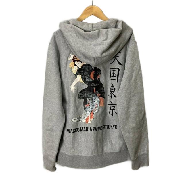 WACKO MARIA ジップパーカー 手踊り図 フーディ 見返り美人 浮世絵 中古】ワコマリア WACKO MARIA ジップパーカー 手踊り図 フーディ
