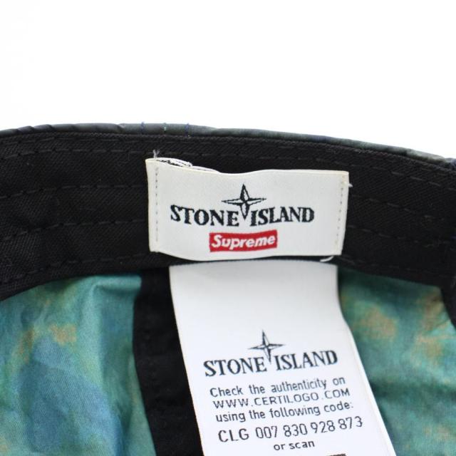 【中古】シュプリーム STONEI SLAND 20FW Painted Camo Nylon 6-Panel ペインティッドカモナイロン6パネル キャップ