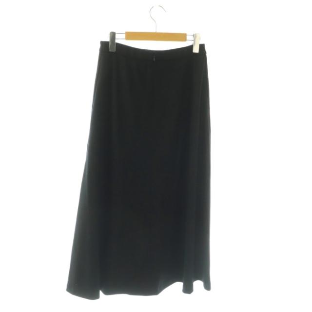 【中古】セオリーリュクス 25AW DAHLIA JERSEY LINDY SKIRT スカート ロング フレア 36 ブラック /HK ■OS_1