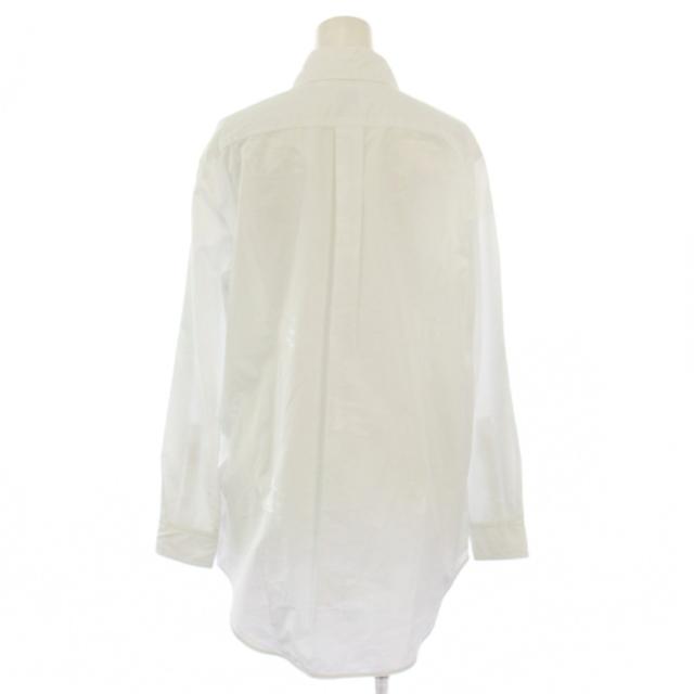 【中古】バーバリー cotton blend shirt シャツ コットン ロゴ 長袖 ポケット ホース プリント IT36 白 8067848 /TK_1