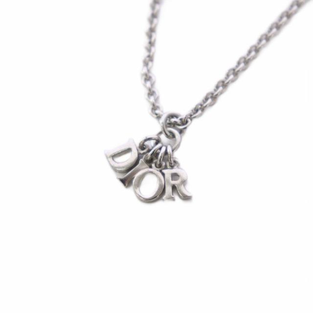 【中古】クリスチャンディオール Christian Dior ロゴ ネックレス ペンダント シルバーカラー /KH ■OH レディース