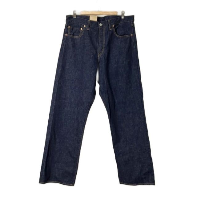 【中古】児島ジーンズ KOJIMA GENES 15oz セルビッチパイプドワイ ストレートジーンズ デニム パンツ W36 RNB-102WW