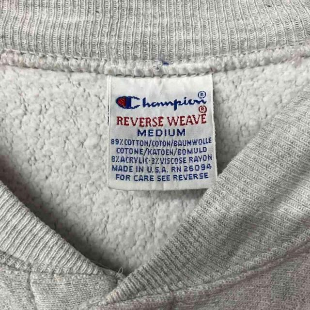 【中古】チャンピオン CHAMPION 90s スナップカーディガン スウェット リーバスウィーブ トリコタグ USA製 グレー