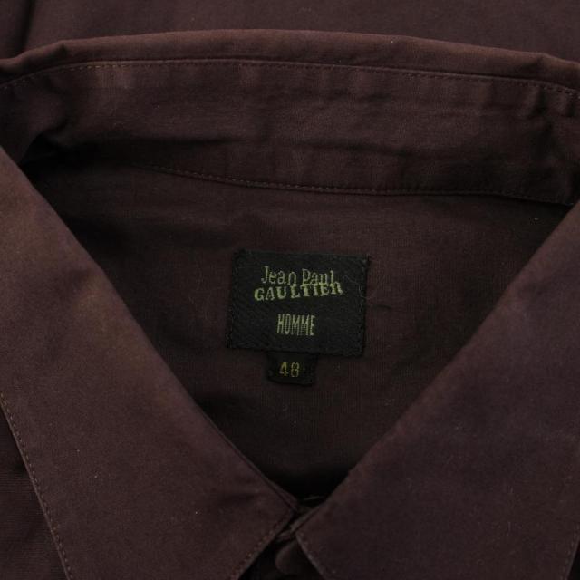 【中古】ジャンポールゴルチエ オム Jean Paul GAULTIER HOMME シャツ カジュアル 長袖 コットン 48 茶 /KH メンズ_2