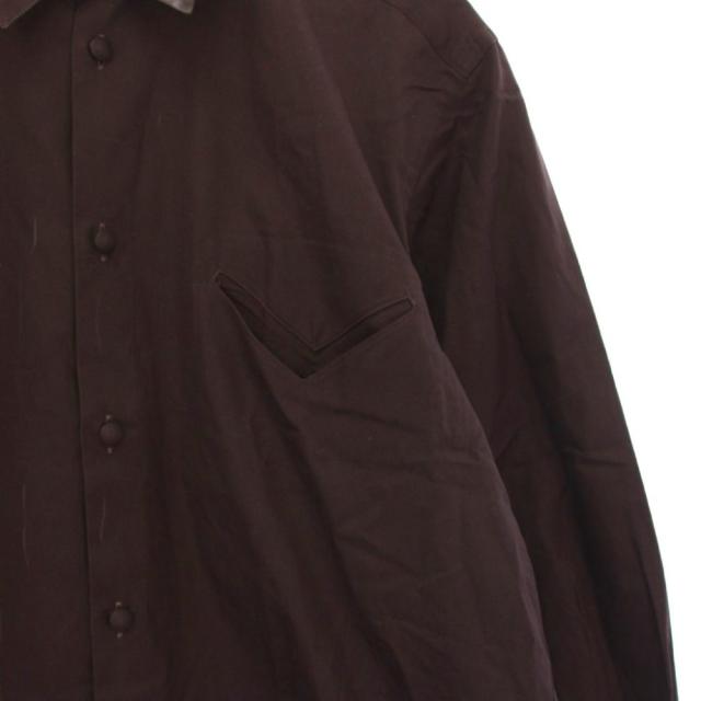 【中古】ジャンポールゴルチエ オム Jean Paul GAULTIER HOMME シャツ カジュアル 長袖 コットン 48 茶 /KH メンズ_4