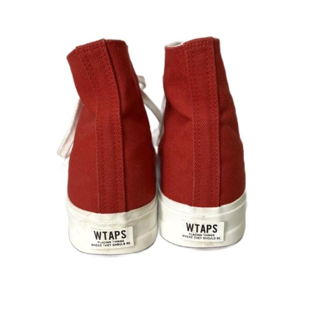 【中古】ダブルタップス WTAPS 2014SS ハイカットスニーカー キャンバス 28cm レッド メンズ_2