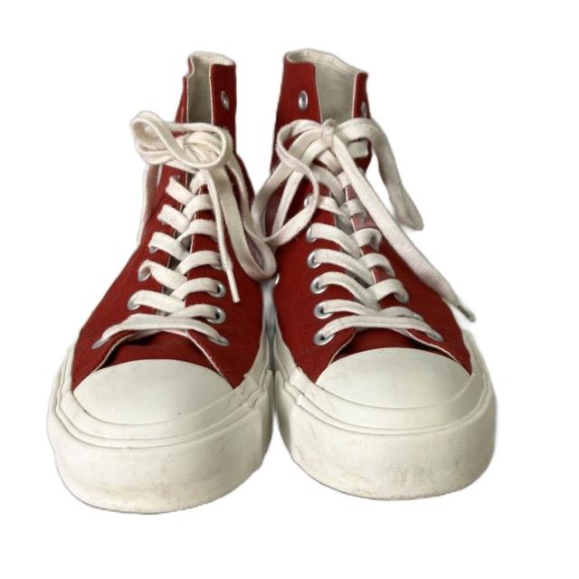 【中古】ダブルタップス WTAPS 2014SS ハイカットスニーカー キャンバス 28cm レッド メンズ_3