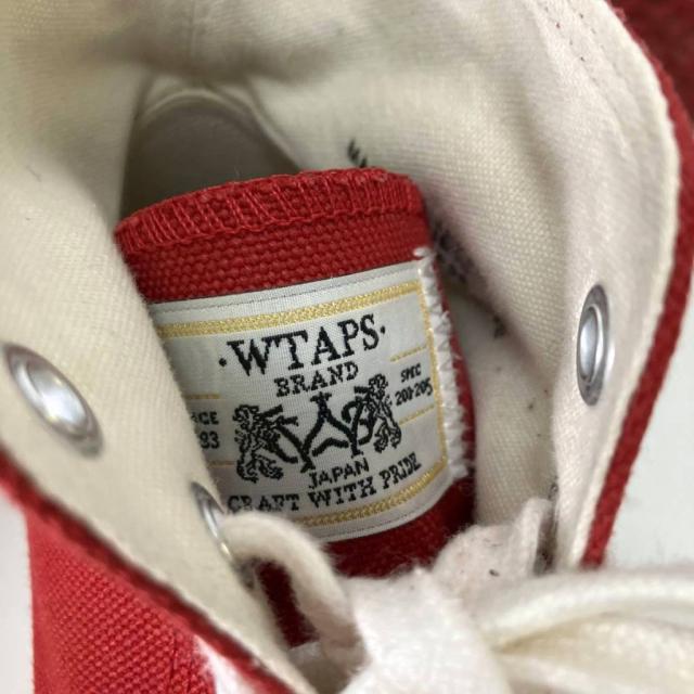 【中古】ダブルタップス WTAPS 2014SS ハイカットスニーカー キャンバス 28cm レッド メンズ_6