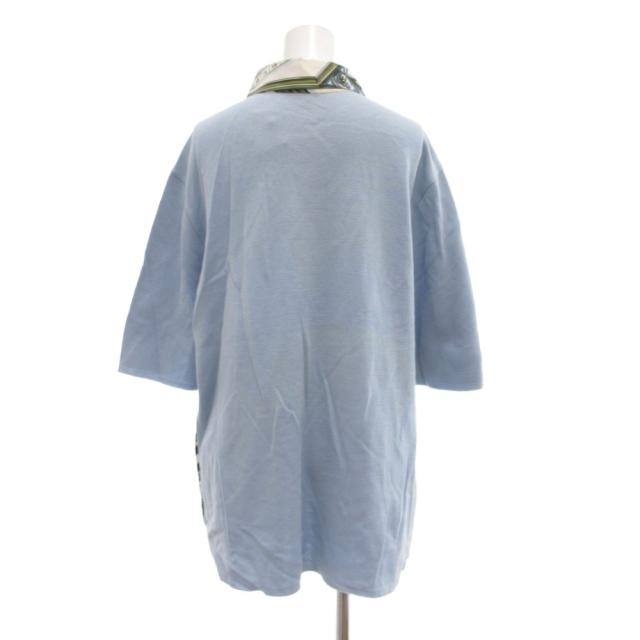 【中古】エルメス マルジェラ期 DIES ET HORE 占星術 太陽 ポロシャツ 絹 シルク ニット切替 総柄 半袖 XL ■GY01_1