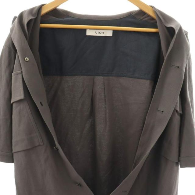【中古】Ujoh Shark Collar Shirts シャークカラーシャツ 半袖 オープンカラー ワンカラー 2 グレー M761-B55-001_3