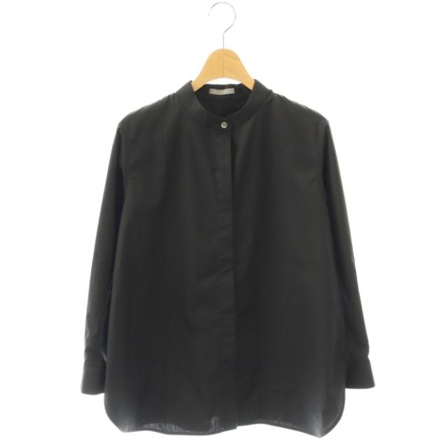 【中古】セオリーリュクス theory luxe 26SS LUXE COTTON NARVI SHIRT シャツ バンドカラー S32 ブラック /ES ■OS