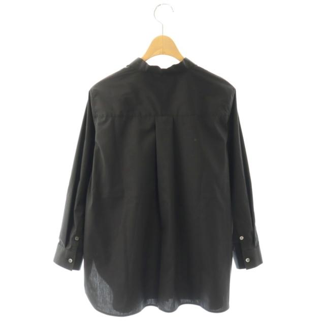 【中古】セオリーリュクス theory luxe 26SS LUXE COTTON NARVI SHIRT シャツ バンドカラー S32 ブラック /ES ■OS_1