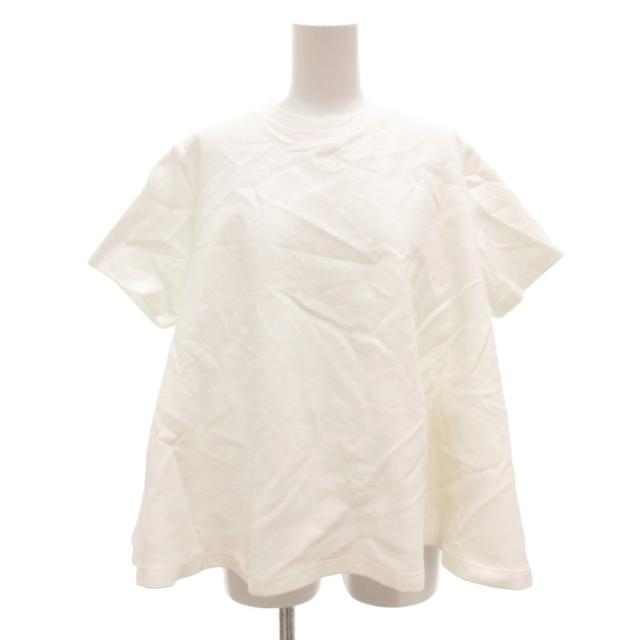【中古】ロエベ トラペーズ トップス Tシャツ カットソー 半袖 アナグラム刺繍 ロゴ クルーネック 白 ■GY19 ☆AA★