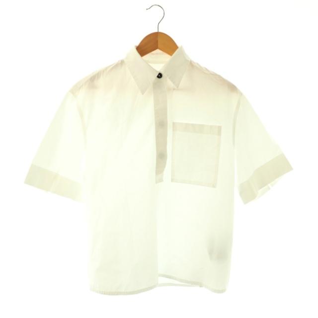 【中古】24SS 半袖 プルオーバーシャツ XS 白 ホワイト /SS ■OS レディース