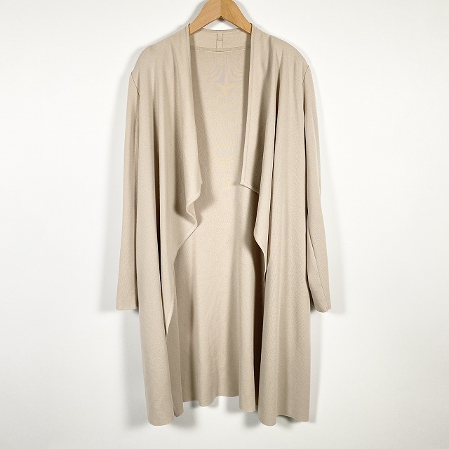 【中古】フォクシー FOXEY ロングカーディガン ニット 長袖 ウール100% ベージュ 39411 レディースの通販は