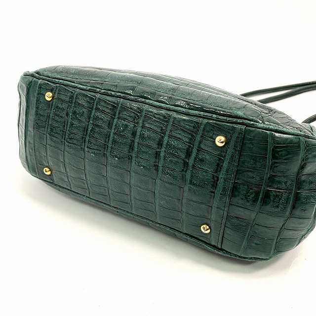 Konigin】ハンドバッグ クロコダイル本革 光沢 ドイツ製