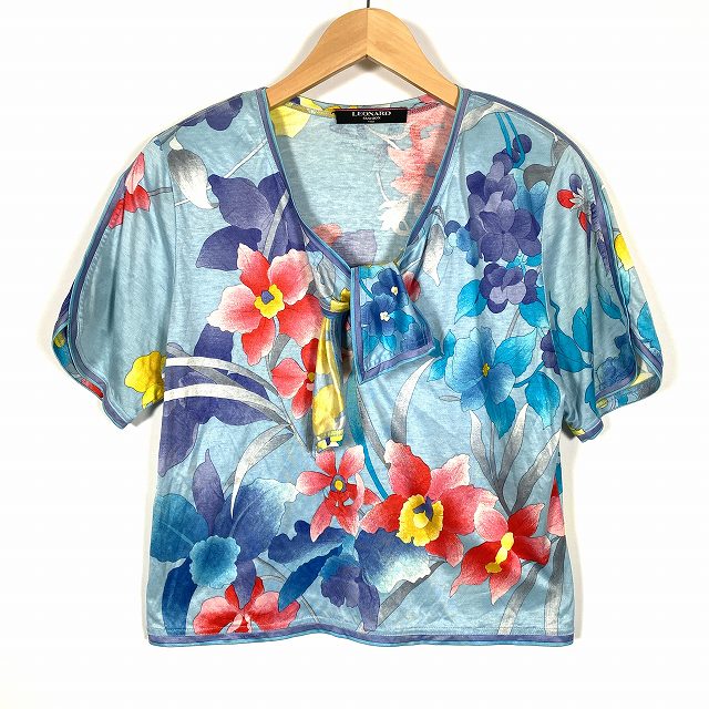 LEONARD 花柄セットアップ レオナール 花柄 セットアップ 濃紺 楽天