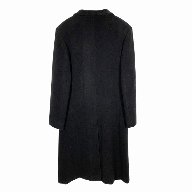 【中古】マックスマーラ MAX MARA ロングコート アウター ウール 比翼仕立て 黒 ブラック 36 S相当 レディース_2