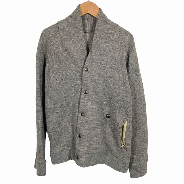 【中古】サイ ベーシックス SCYE BASICS ジャケット ニット ウール 長袖 牛革 灰色 グレー 40 L相当 メンズの通販は 5,336円