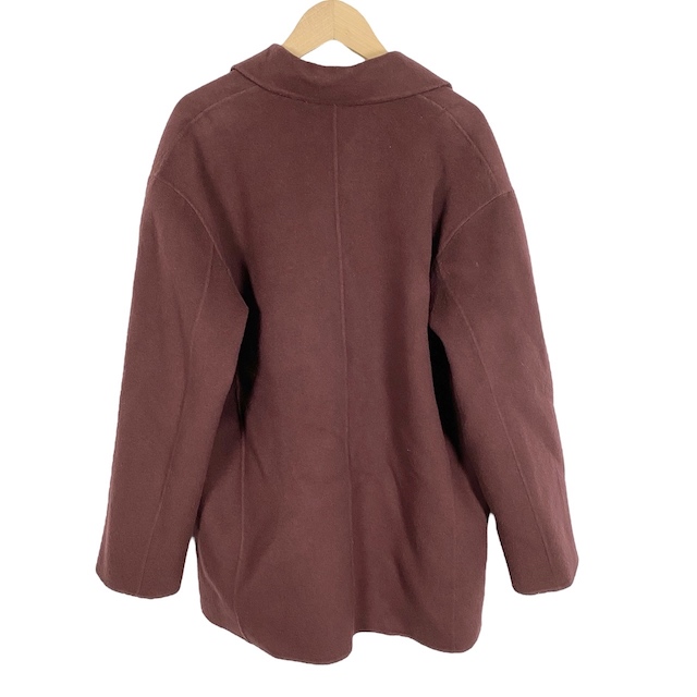 theory luxe ダブルフェイス フードコート カシミヤ混 38 新品☆Theory Luxe ウールコート ダブルフェイスコート カシミヤ混