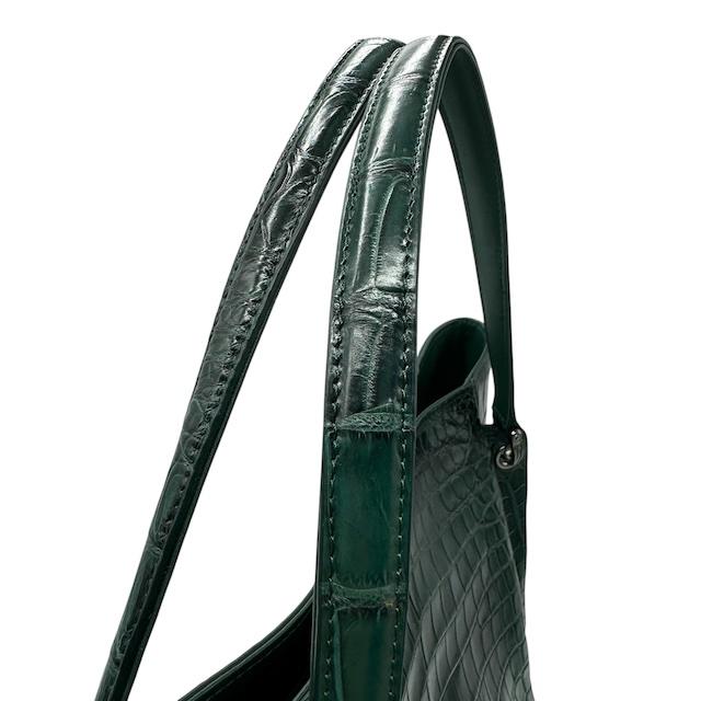 中古】Maam ELEGANCE マットクロコ ワニ革 ハンドバッグ トートバッグ