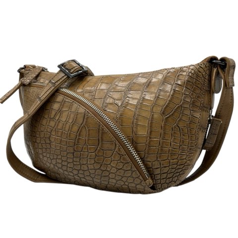 クロコダイルレザー ハンドバッグ ブラウン H104599331最 安値