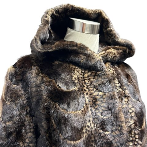 極美品▽MINK ミンク 本毛皮コート ダークブラウン 毛質艶やか・