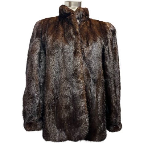 SAGA MINK ミンクファー 毛皮コート レディース ブラウン サイズ11 11