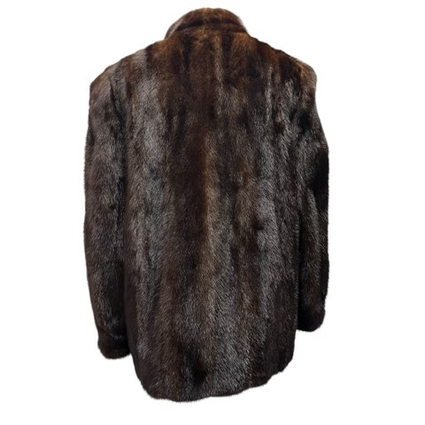 Mario Valentino】BLACK GLAMA グレー 毛皮コート 中古】マリオ