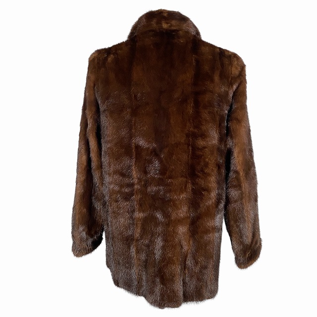 ミンク毛皮 ミドルコート 美品】デミバフミンク 肉厚 毛皮 柔らか