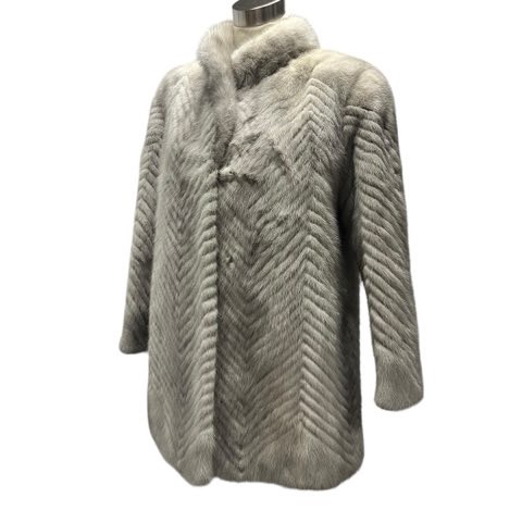 高級✨ サファイヤミンク コート グレー 本毛皮 リアルファー アウター