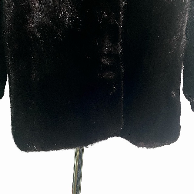 中古】ジャメール Jamail ミンク コート 毛皮 リアルファー 黒