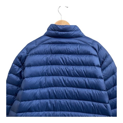 【中古】エルエルビーン L.L.BEAN ダウンジャケット 850 アウトドアウェア スタンドカラー 無地 ブルー サイズXL メンズ