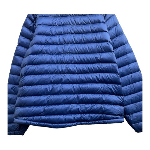 【中古】エルエルビーン L.L.BEAN ダウンジャケット 850 アウトドアウェア スタンドカラー 無地 ブルー サイズXL メンズ