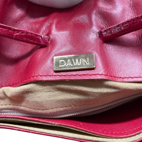 【中古】JRA DAWN シャイニークロコダイル リアルレザー ワニ革 キャンディカラー ハンドバッグ レッド レディース_7