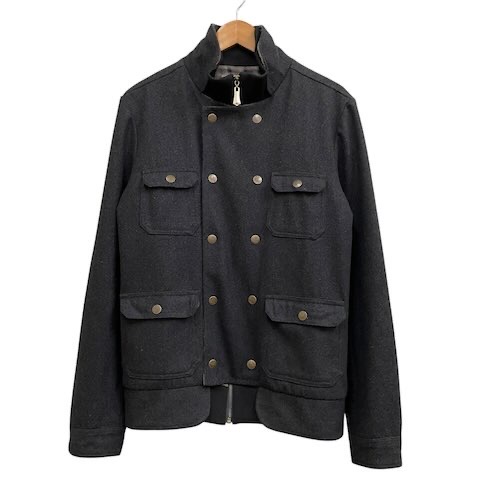 【中古】ヴィヴィアンウエストウッドマン Vivienne Westwood MAN ジャケット ブルゾン マルチポケット ロゴ チェック グレー L メンズ