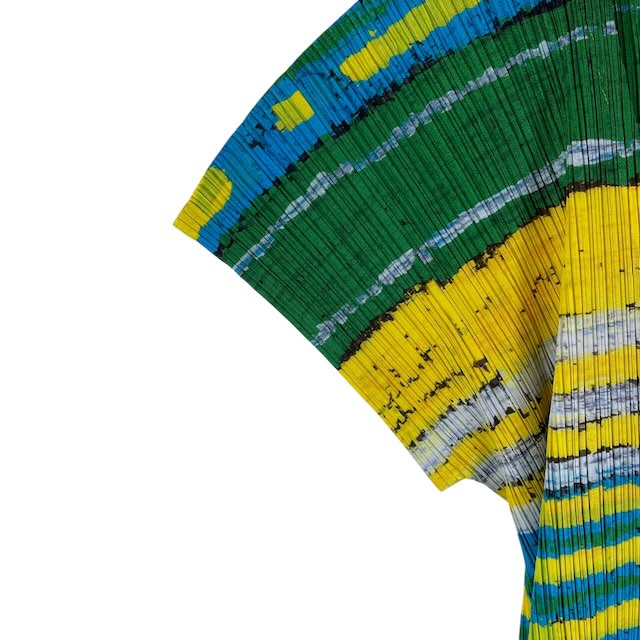 【中古】プリーツプリーズ イッセイミヤケ ISSEY MIYAKE 総柄 マルチカラー PP21-JT685 チュニック ブラウス 3 L相当_2