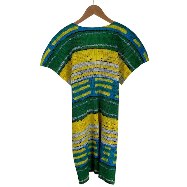 【中古】プリーツプリーズ イッセイミヤケ ISSEY MIYAKE 総柄 マルチカラー PP21-JT685 チュニック ブラウス 3 L相当_3