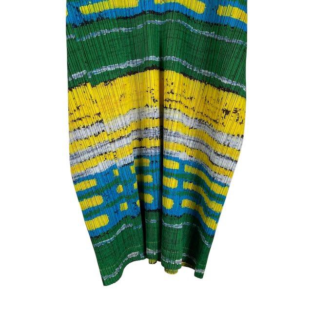 【中古】プリーツプリーズ イッセイミヤケ ISSEY MIYAKE 総柄 マルチカラー PP21-JT685 チュニック ブラウス 3 L相当_5