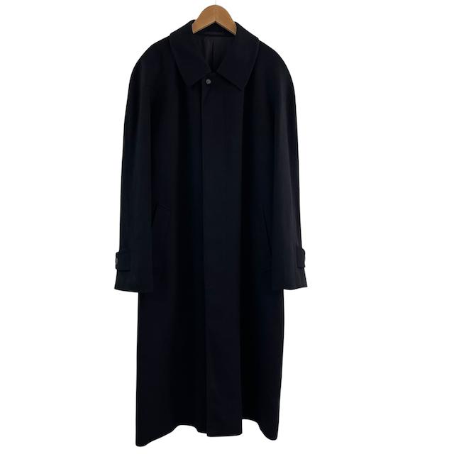 【中古】エルメネジルドゼニア Ermenegildo Zegna カシミヤ100% カシミヤコート ロングコート ブラック 黒 L メンズ