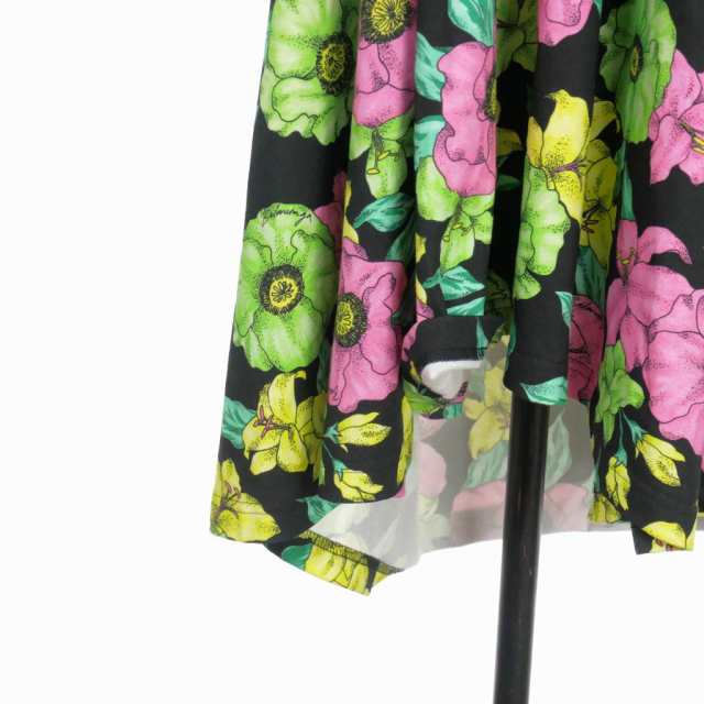 【中古】バレンシアガ BALENCIAGA 花柄 プリント ベアショルダー ロング ワンピース 総柄 XS マルチカラー レディースの通販は