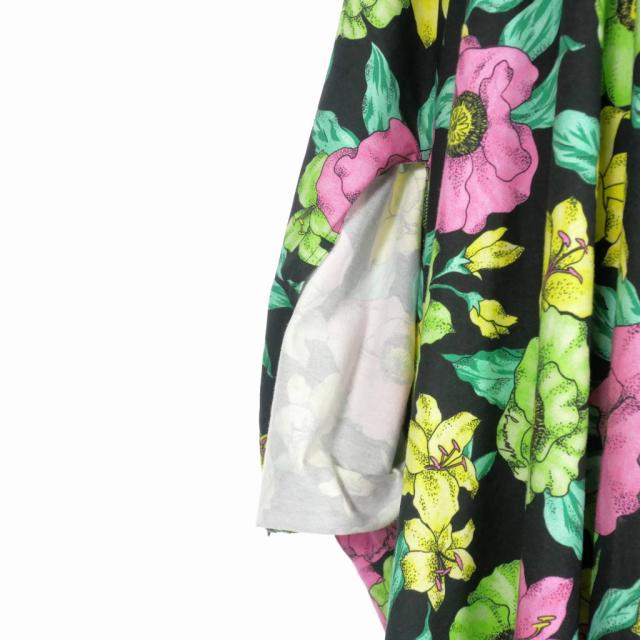 【中古】バレンシアガ BALENCIAGA 花柄 プリント ベアショルダー ロング ワンピース 総柄 XS マルチカラー レディースの通販は