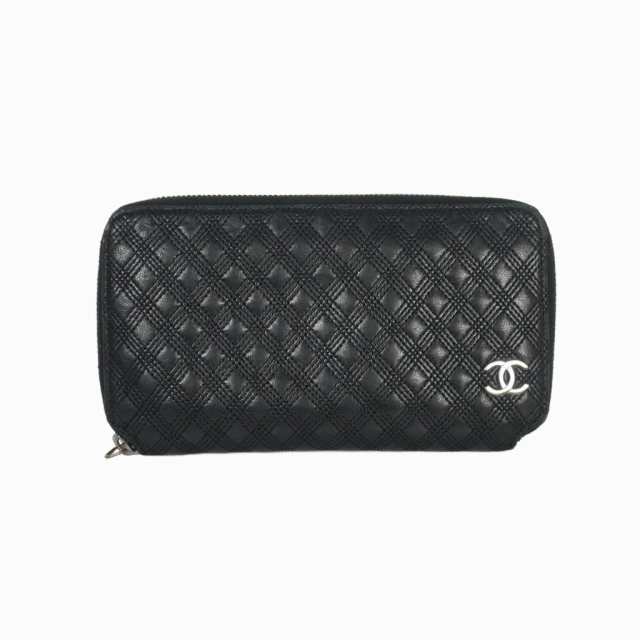 シャネル CHANEL キルティング ラウンドファスナー ロングウオレット