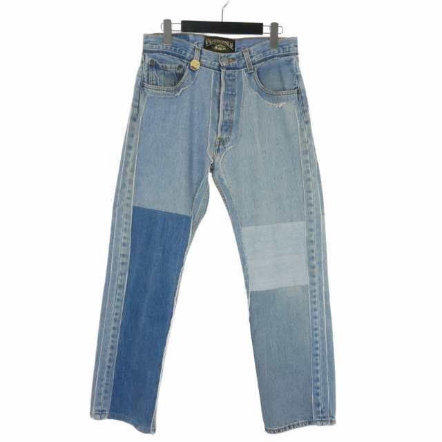 【中古】フォトコピュー PHOTOCOPIEU REVERSE JEANS リバース ジーンズ デニムパンツ 再構築 M 青 ブルー 223TRS