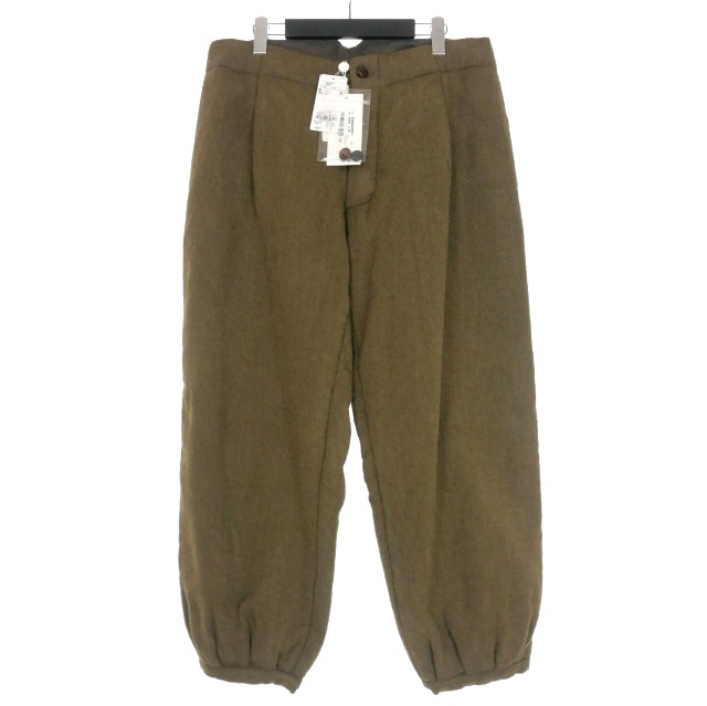 【中古】メゾンマルジェラ Maison Margiela 22SS 白タグ Padded Wool Trousers 中綿入り ウールパンツ スラックス 46