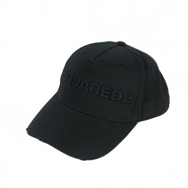 【即決】DSQUARED ディースクエアード ダメージキャップ ブラック系 [240001193187]【中古】レディース