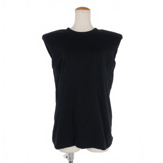 【中古】ドリスヴァンノッテン DRIES VAN NOTEN パデッド ノースリーブ カットソー S 黒 ブラック レディースの通販は 6,708円