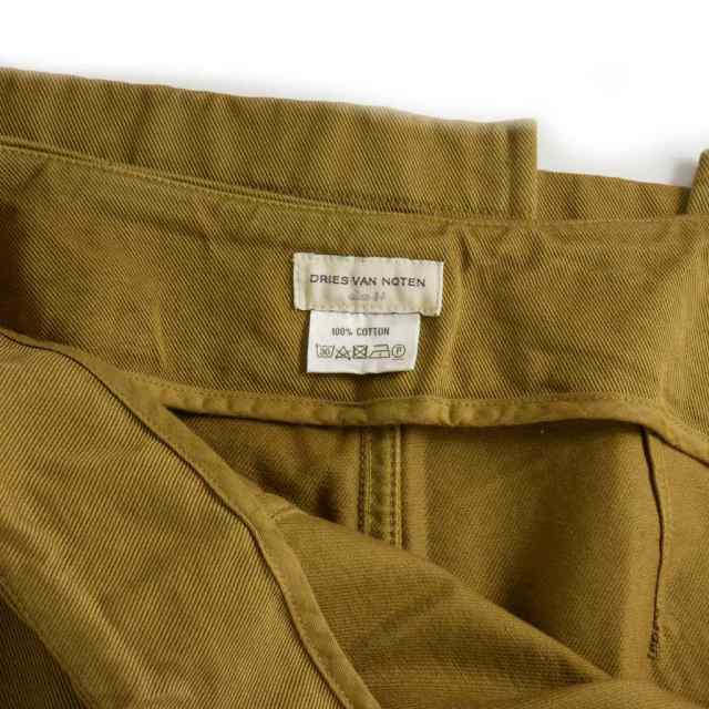 【中古】ドリスヴァンノッテン DRIES VAN NOTEN 製品染め コットン タイト ロングスカート 34 ベージュ レディース